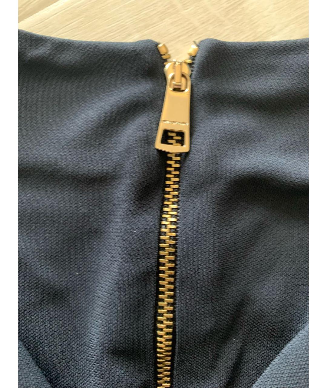 BURBERRY Синее вискозное вечернее платье, фото 4