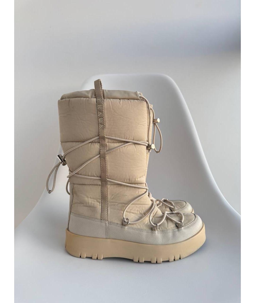 PRADA Бежевые ботинки, фото 9