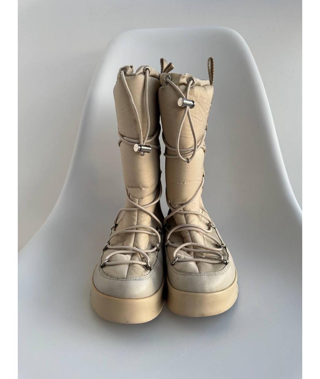 PRADA Бежевые ботинки, фото 4