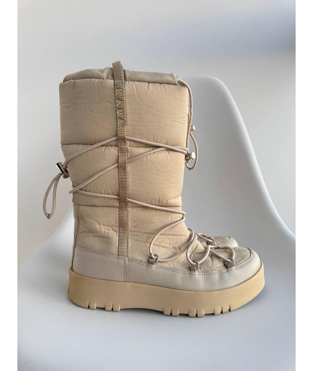 PRADA Бежевые ботинки, фото 8