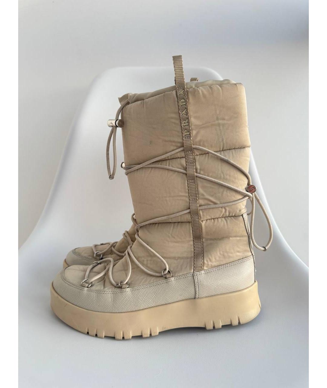 PRADA Бежевые ботинки, фото 2