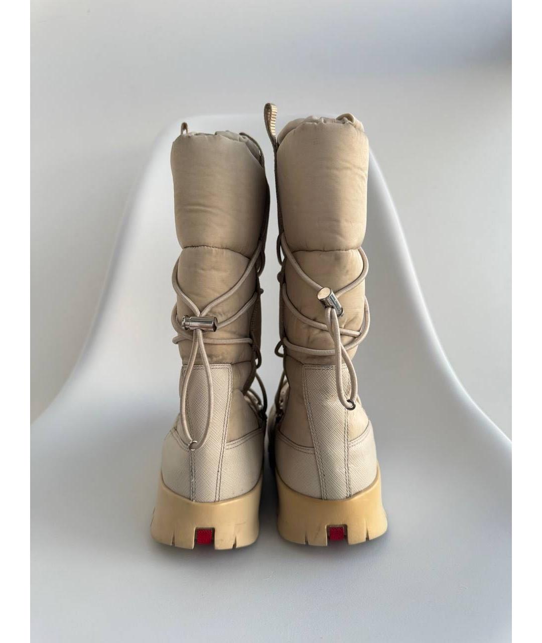 PRADA Бежевые ботинки, фото 3