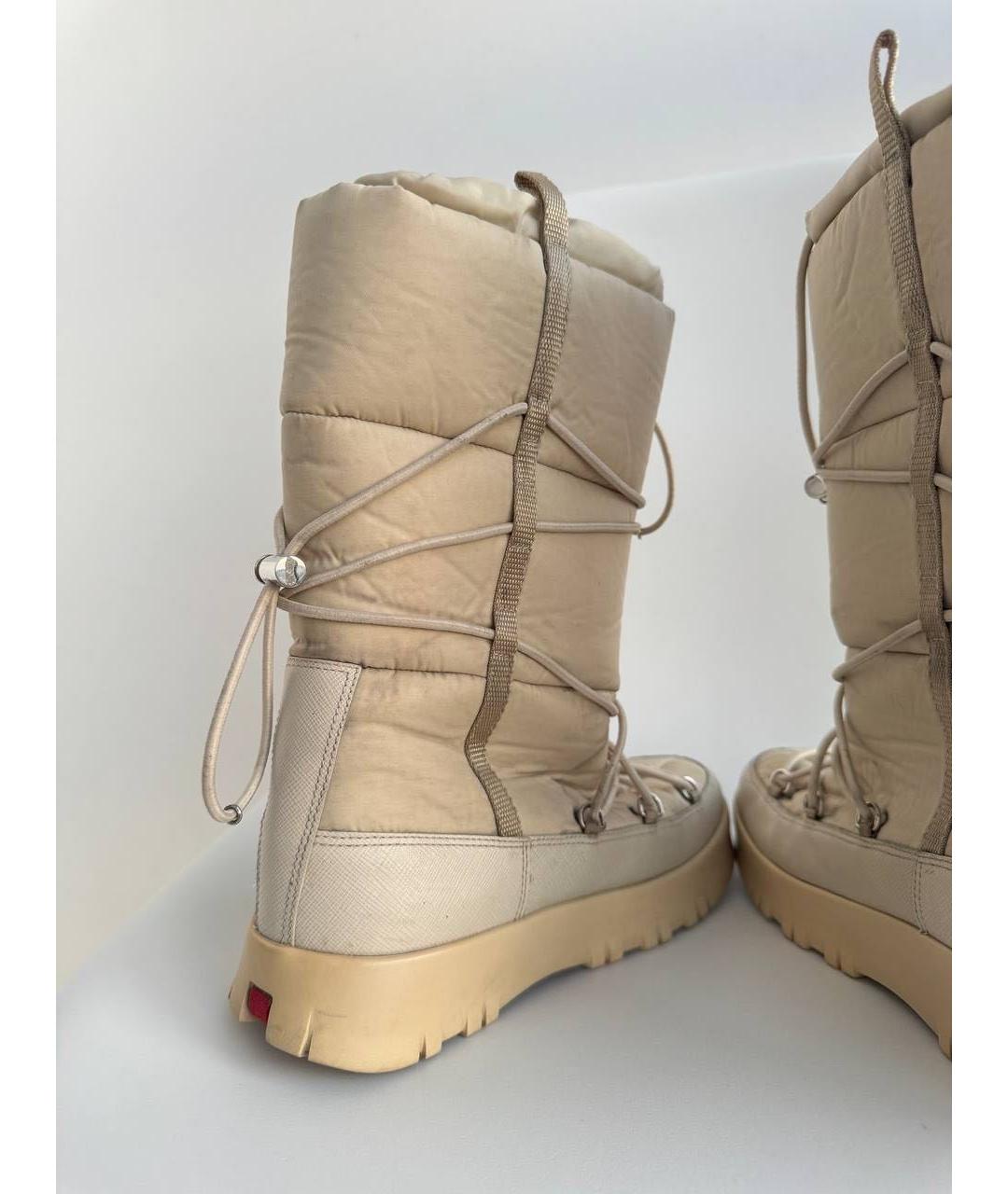 PRADA Бежевые ботинки, фото 6