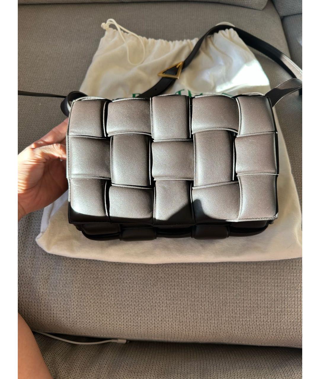 BOTTEGA VENETA Коричневая кожаная сумка через плечо, фото 5