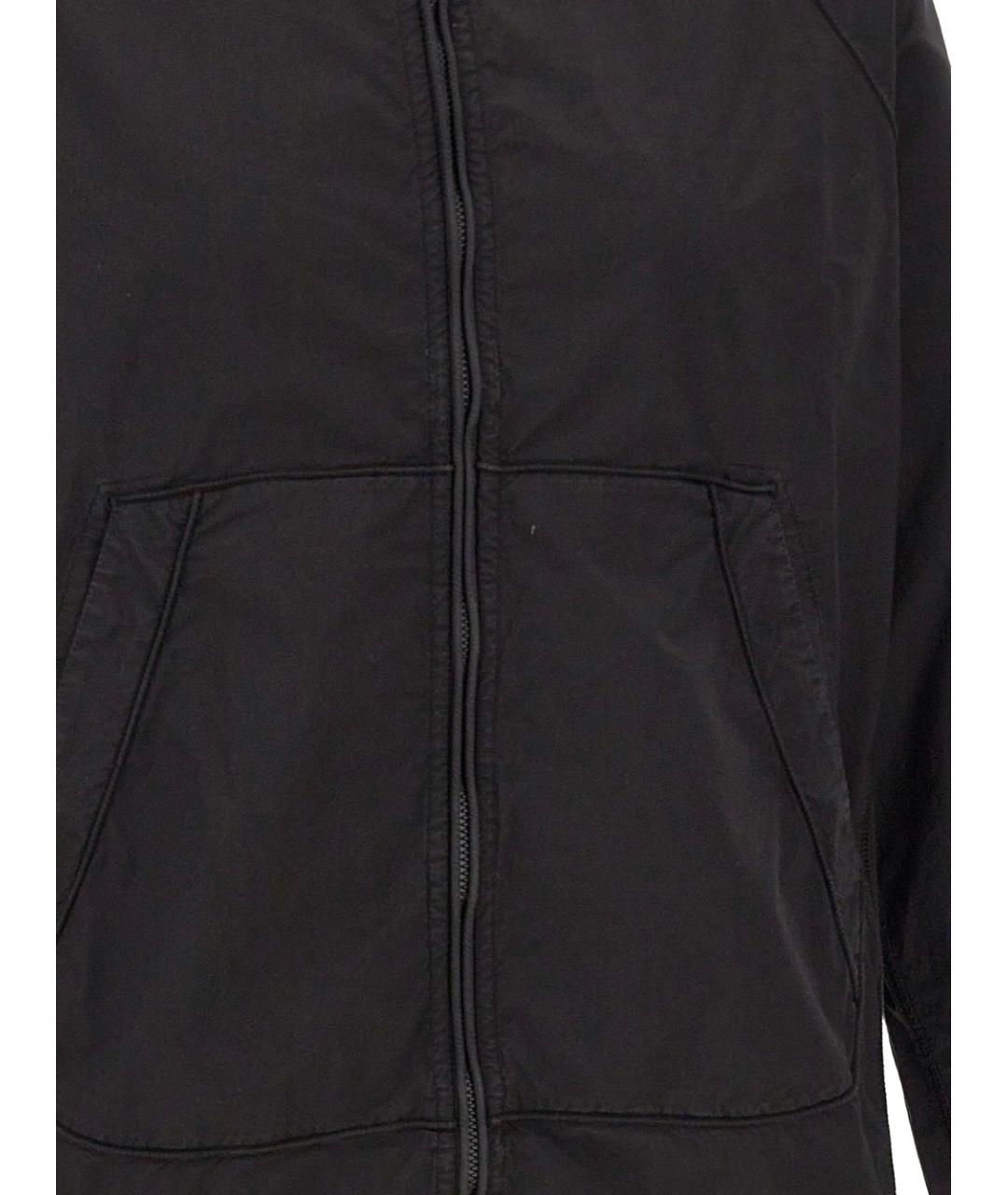 STONE ISLAND Черная хлопковая куртка, фото 4