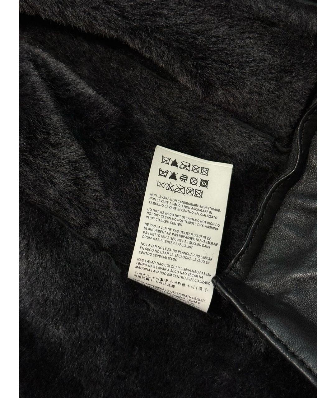 VERSACE COLLECTION Черная кожаная дубленка, фото 7
