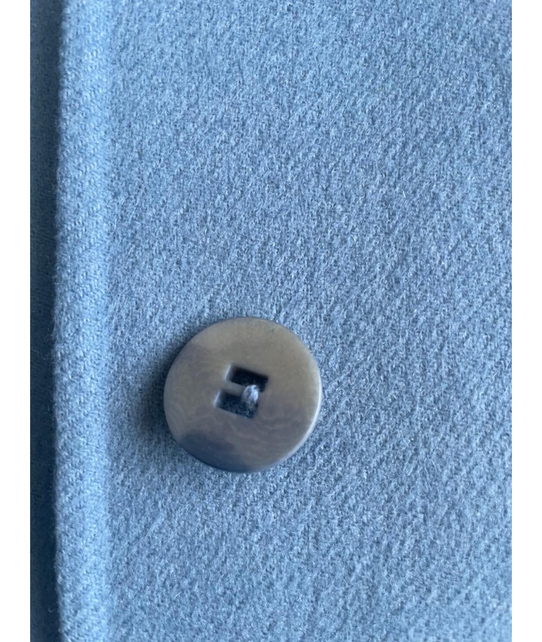 MAX MARA STUDIO Голубое шерстяное пальто, фото 3