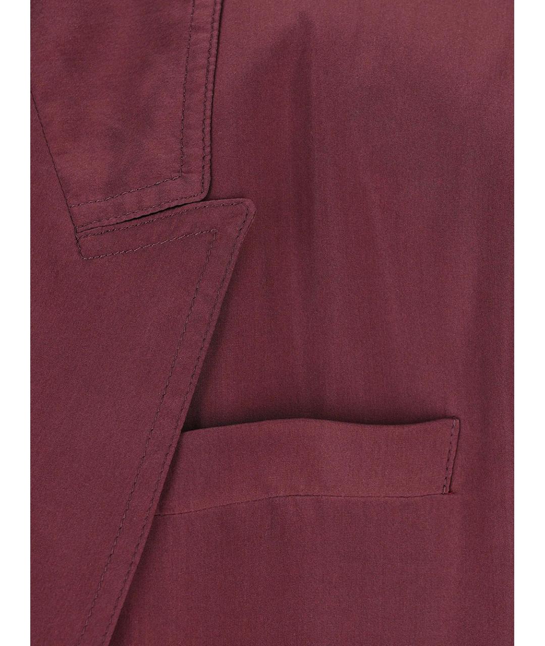 SAINT LAURENT Бордовый шелковый жакет/пиджак, фото 2