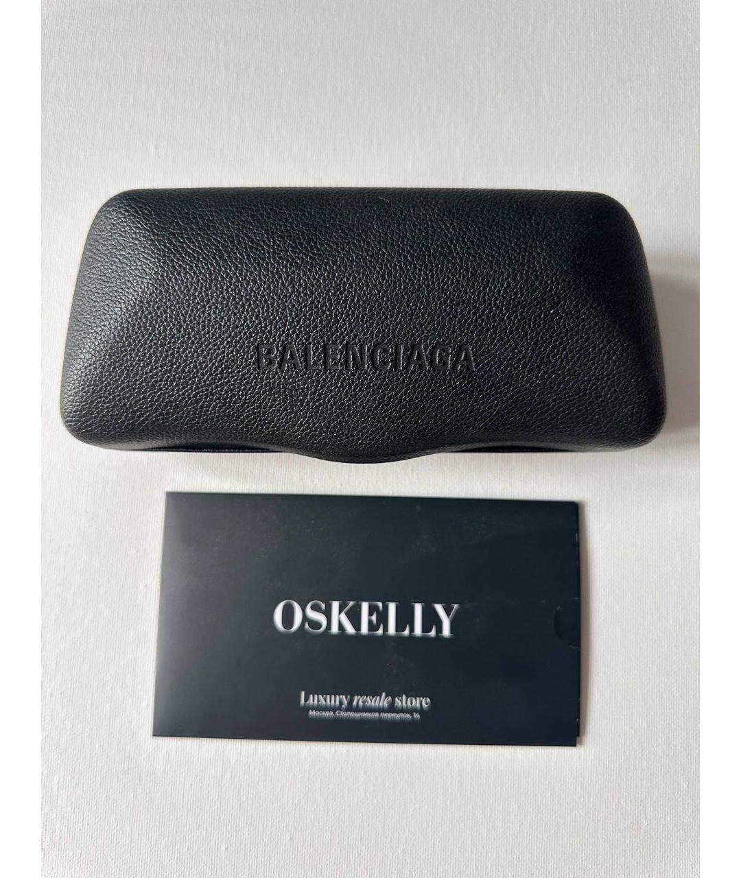 BALENCIAGA Золотые пластиковые солнцезащитные очки, фото 4