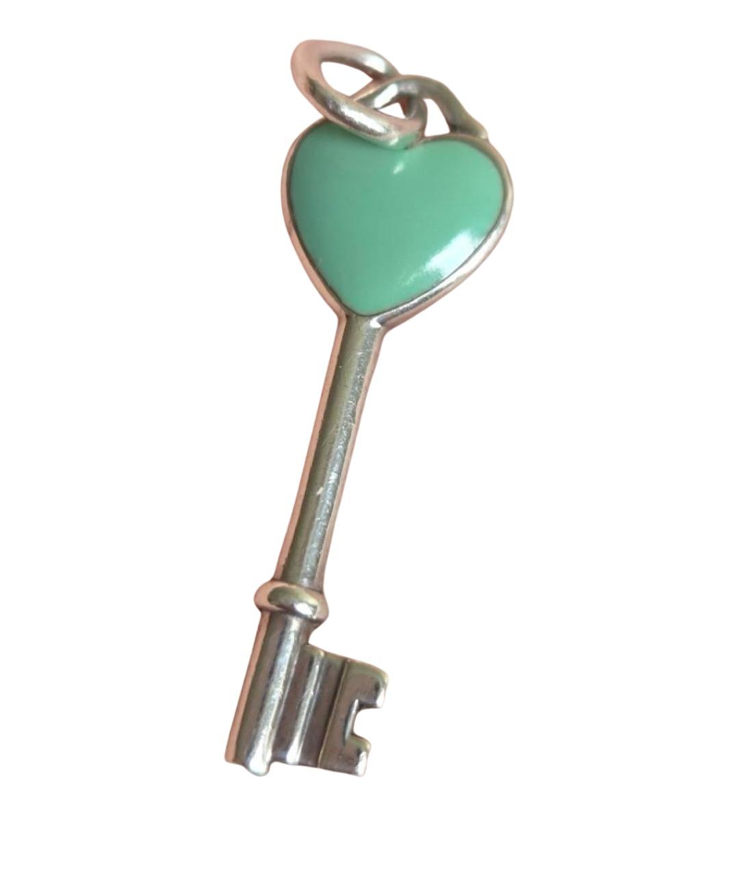 TIFFANY&CO Бирюзовая серебряная подвеска, фото 1