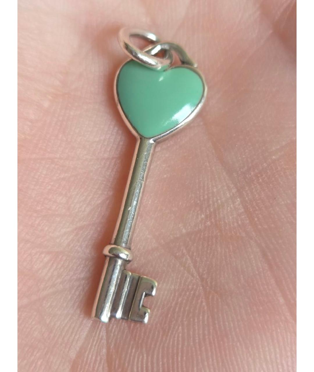 TIFFANY&CO Бирюзовая серебряная подвеска, фото 5