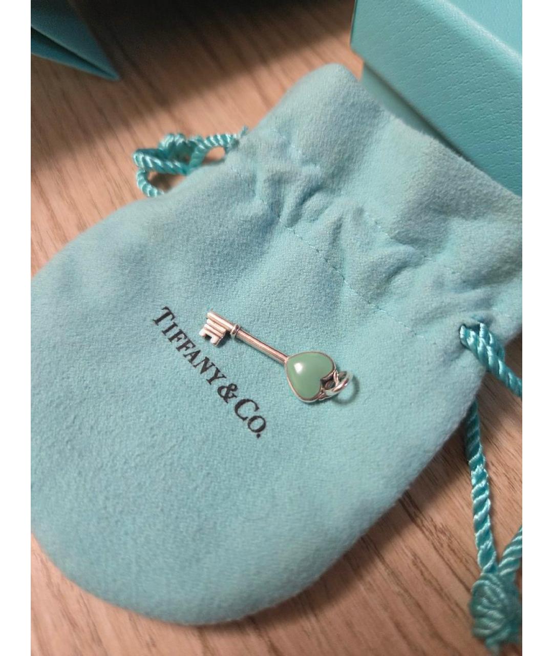 TIFFANY&CO Бирюзовая серебряная подвеска, фото 4