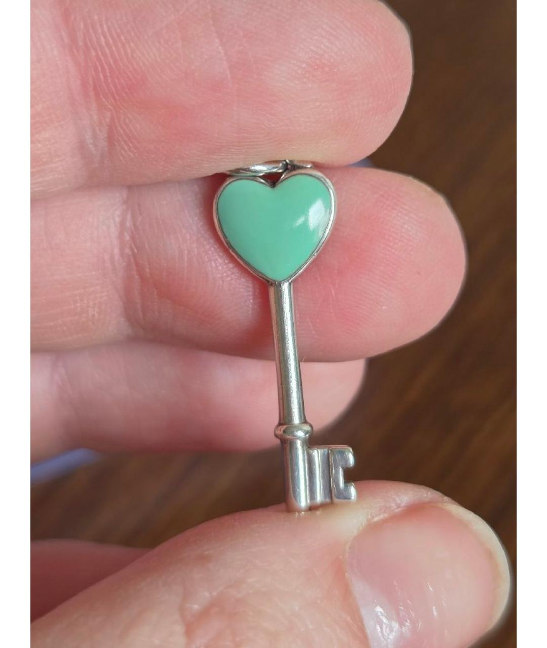 TIFFANY&CO Бирюзовая серебряная подвеска, фото 2