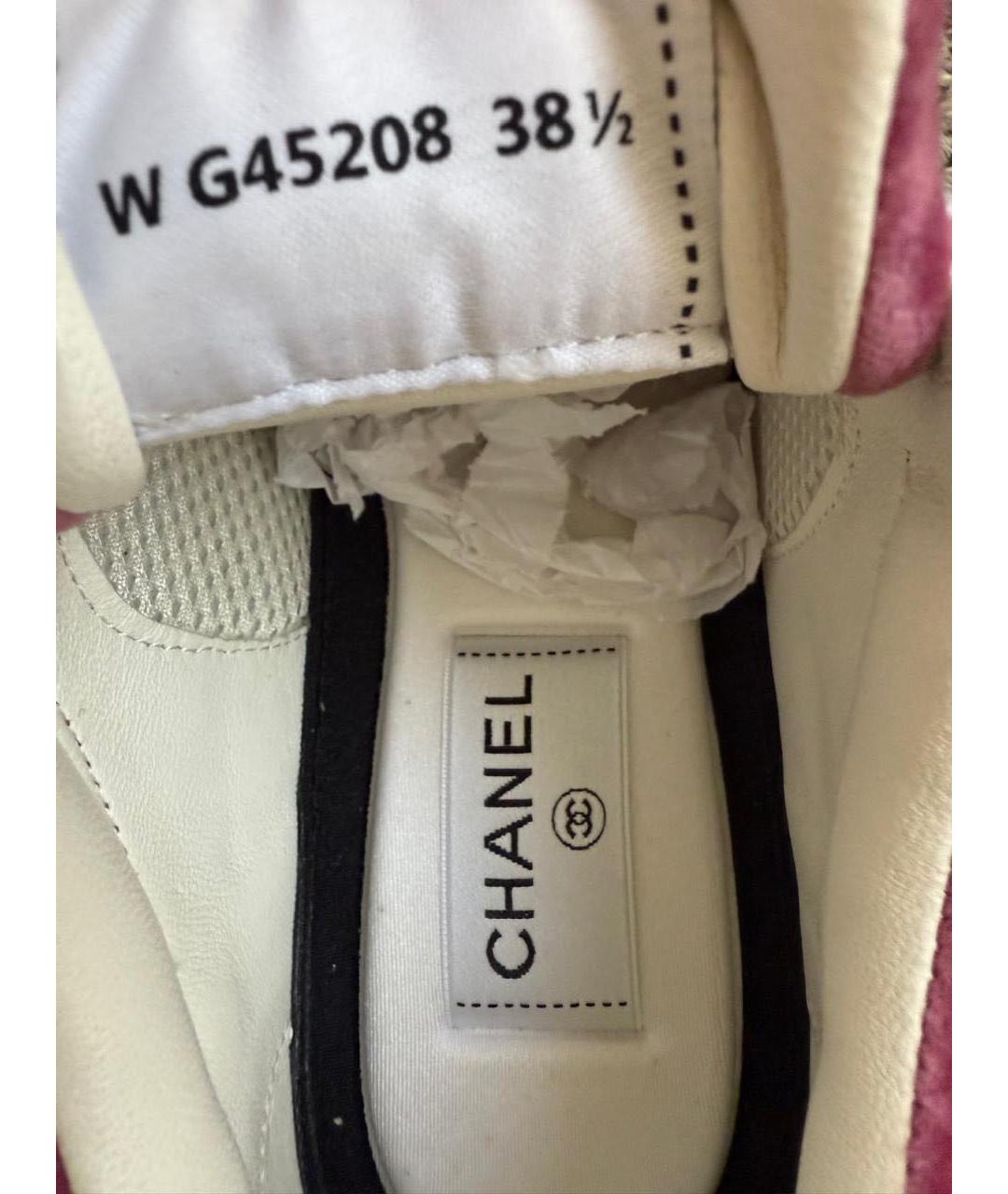 CHANEL Розовые замшевые кроссовки, фото 3