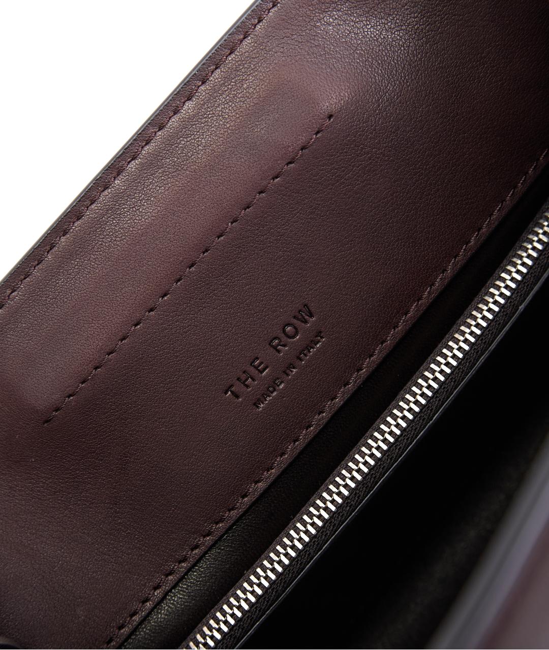 THE ROW Коричневая кожаная сумка с короткими ручками, фото 6