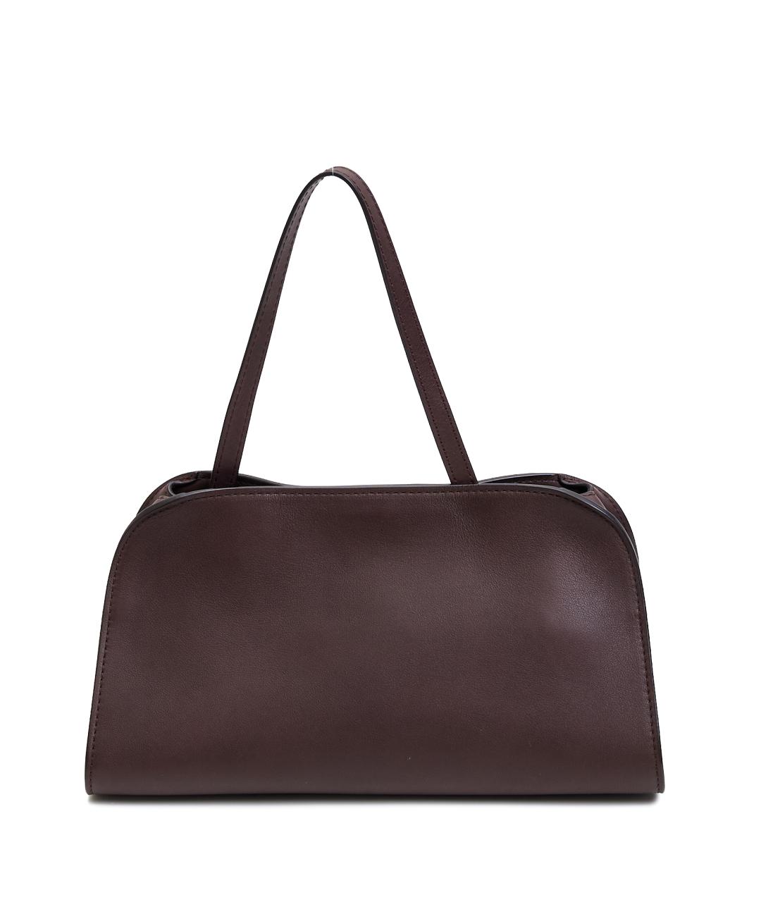 THE ROW Коричневая кожаная сумка с короткими ручками, фото 1