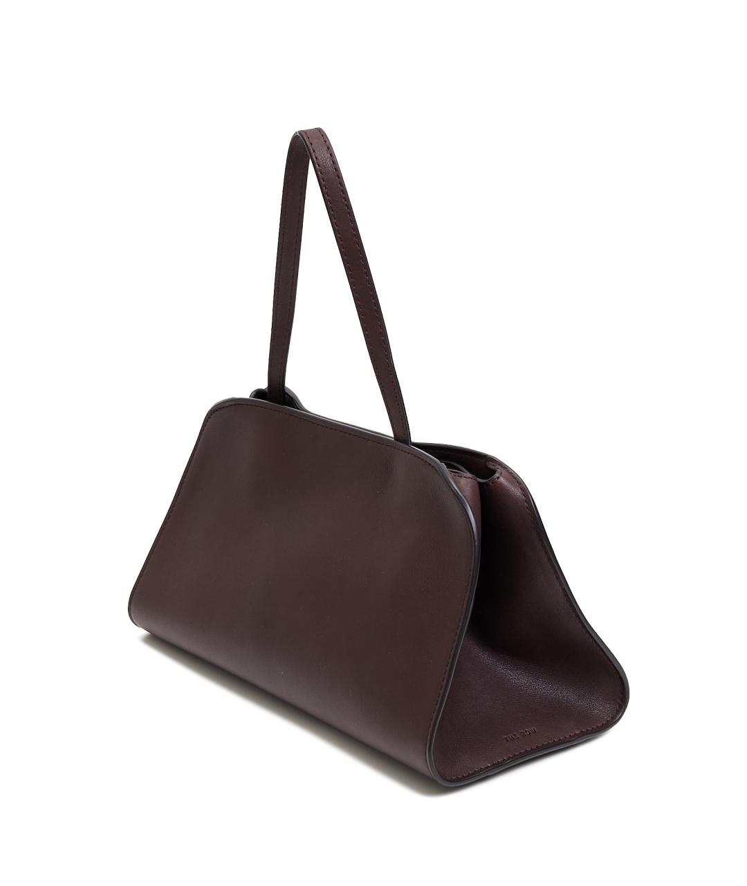 THE ROW Коричневая кожаная сумка с короткими ручками, фото 2