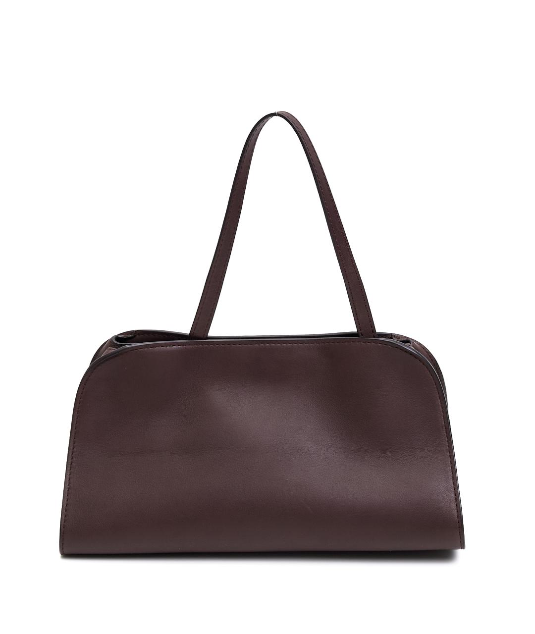 THE ROW Коричневая кожаная сумка с короткими ручками, фото 3