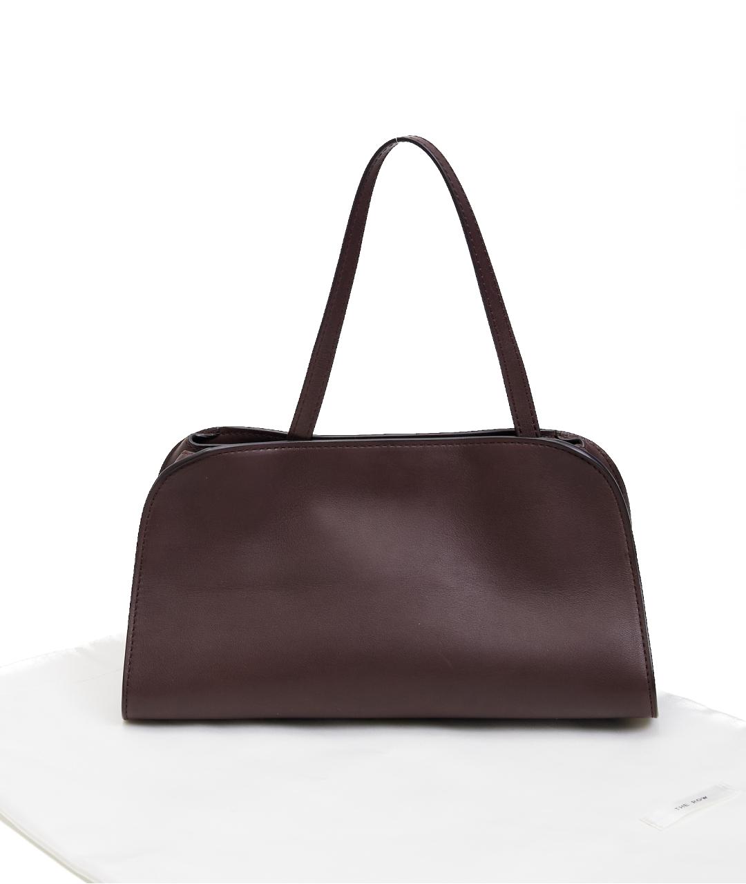 THE ROW Коричневая кожаная сумка с короткими ручками, фото 8