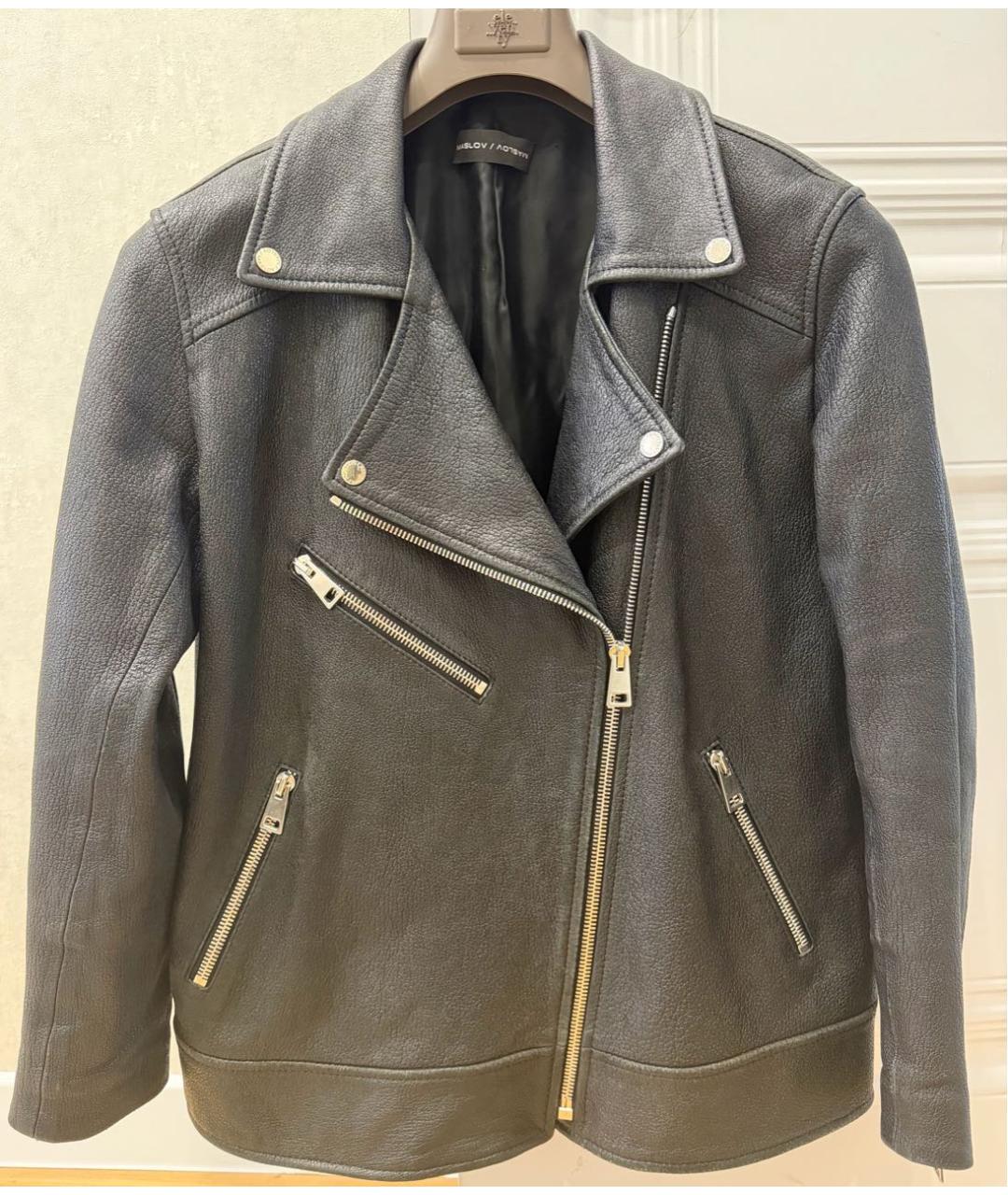 SLAVA MASLOV Черная кожаная куртка, фото 9