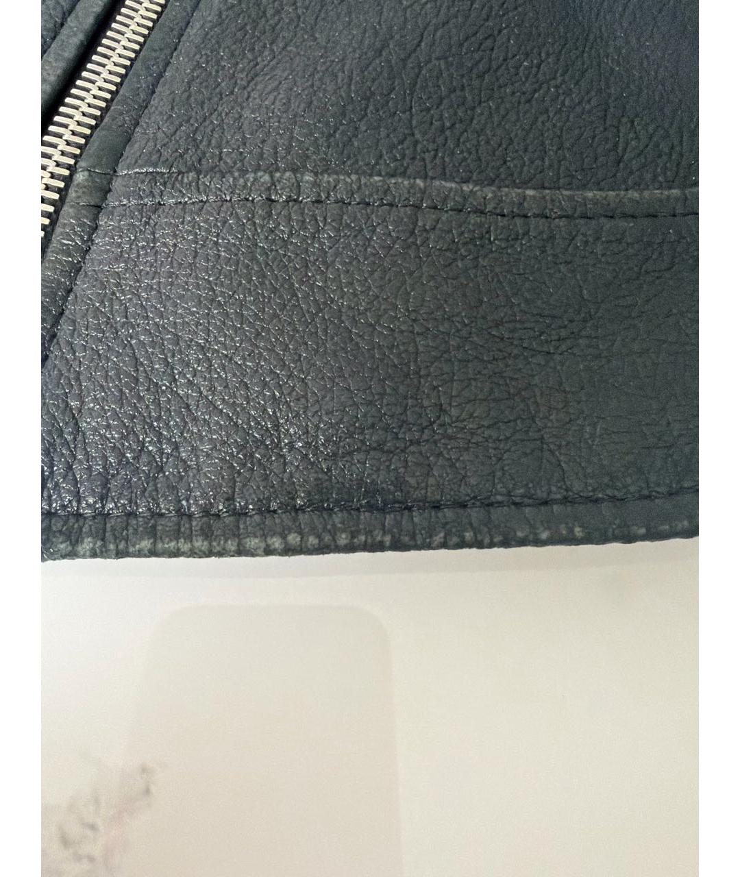 SLAVA MASLOV Черная кожаная куртка, фото 7