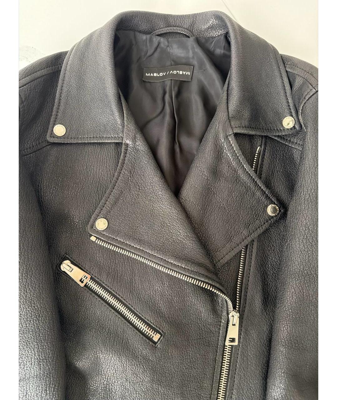 SLAVA MASLOV Черная кожаная куртка, фото 3