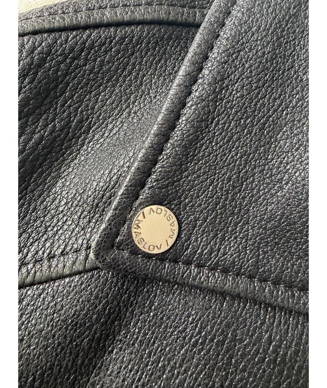 SLAVA MASLOV Черная кожаная куртка, фото 4