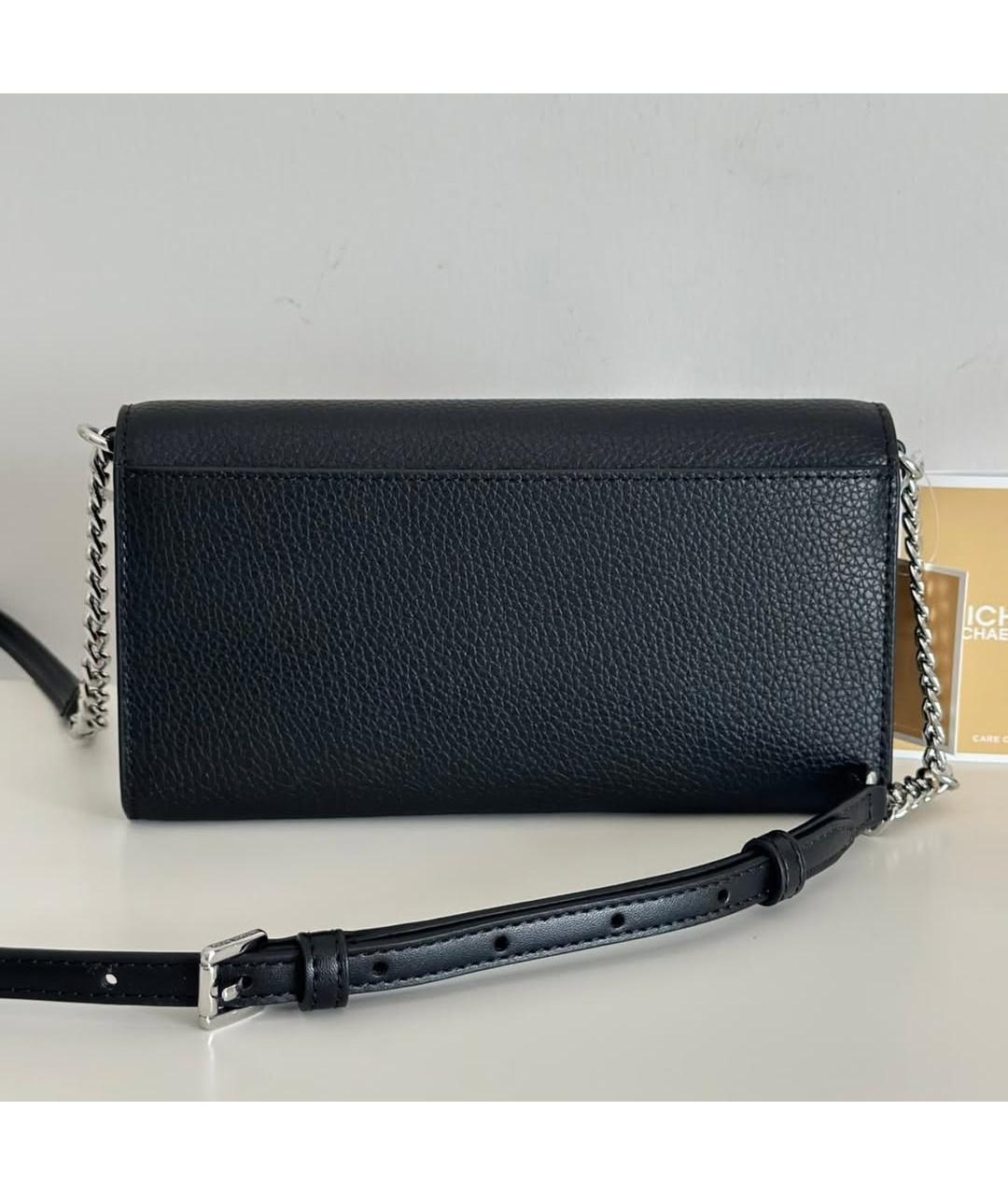 MICHAEL KORS Черная кожаная сумка через плечо, фото 6