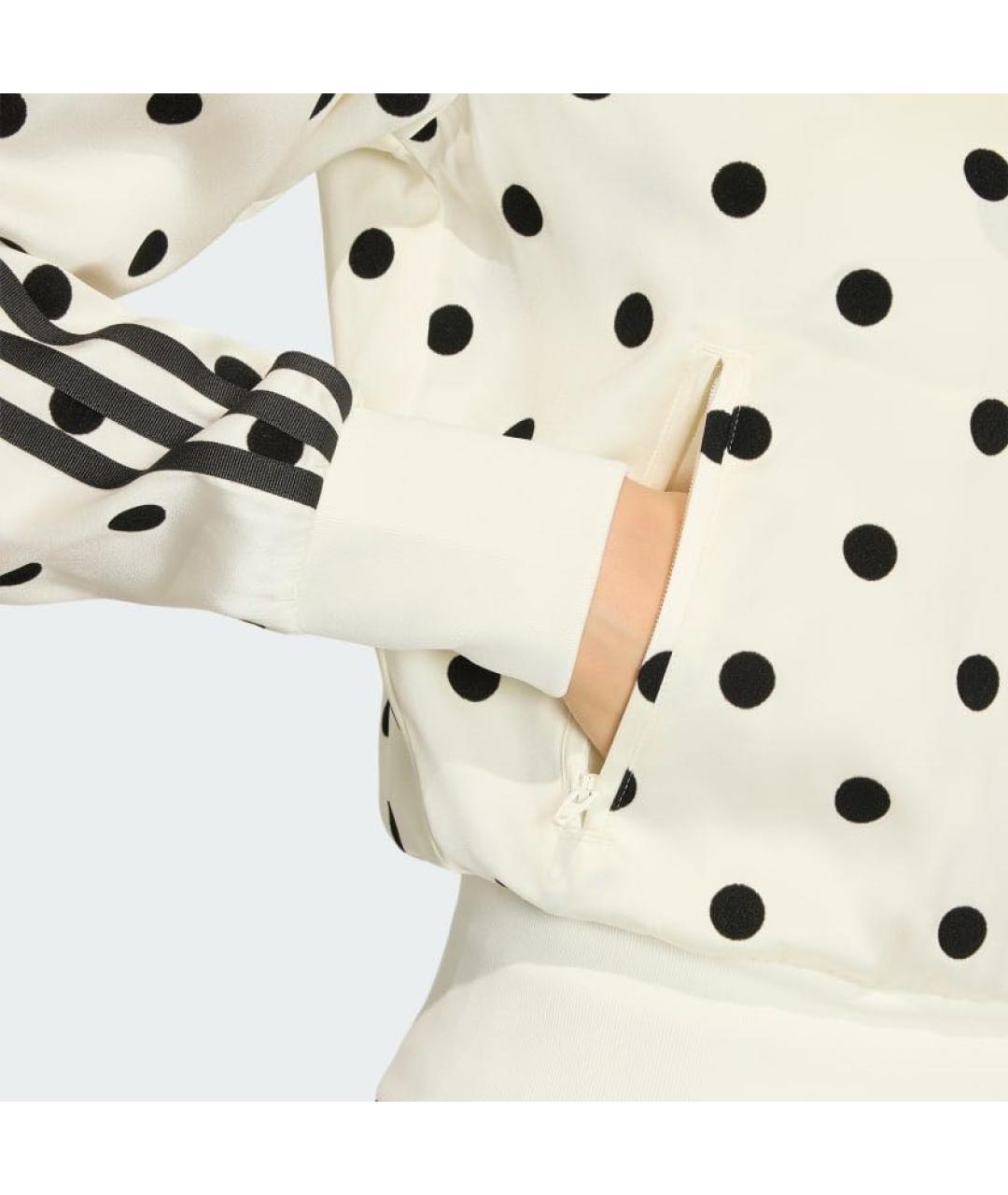 ADIDAS Белая полиэстеровая спортивная куртка, фото 3