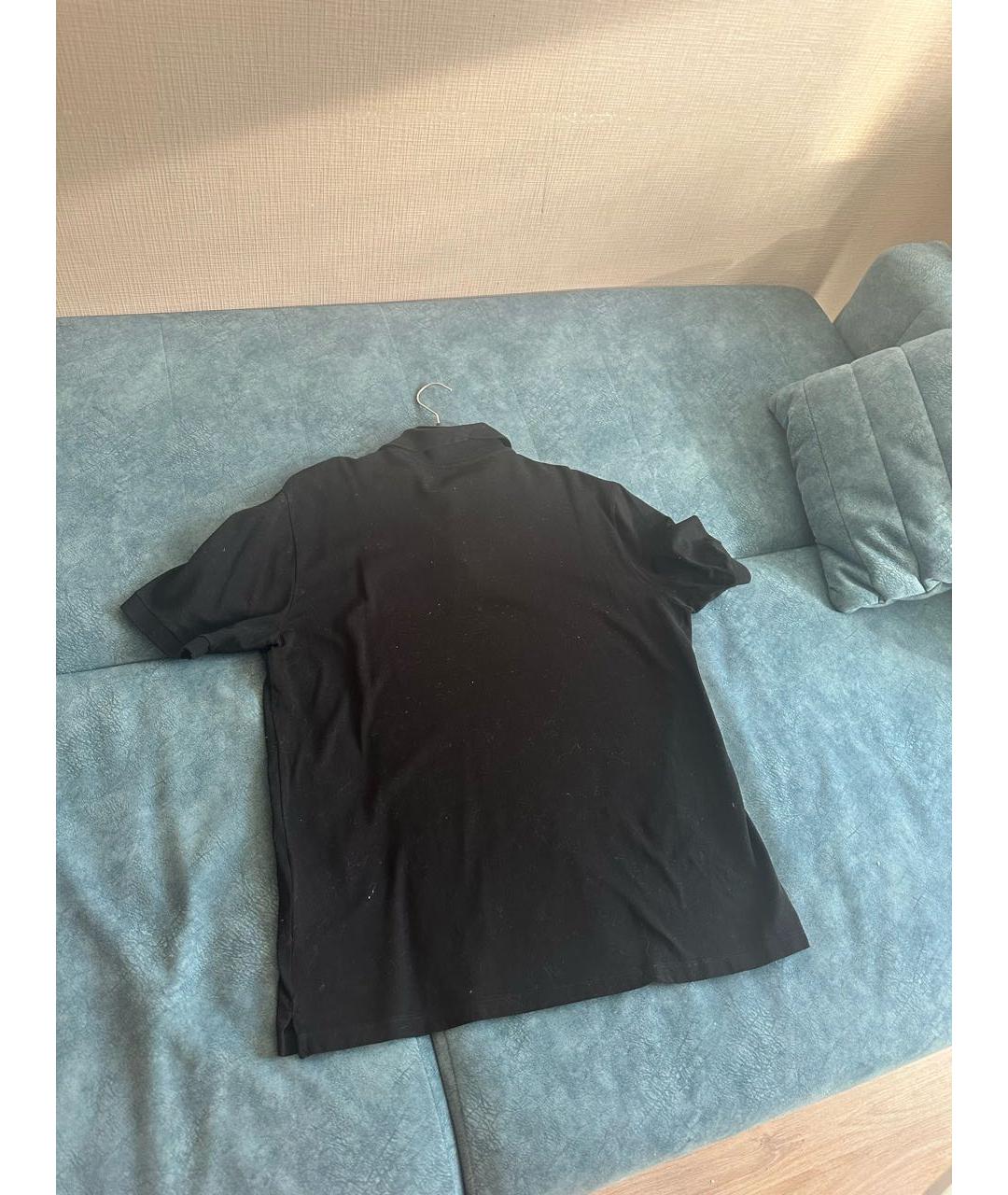 LOUIS VUITTON Черное хлопковое поло с коротким рукавом, фото 2