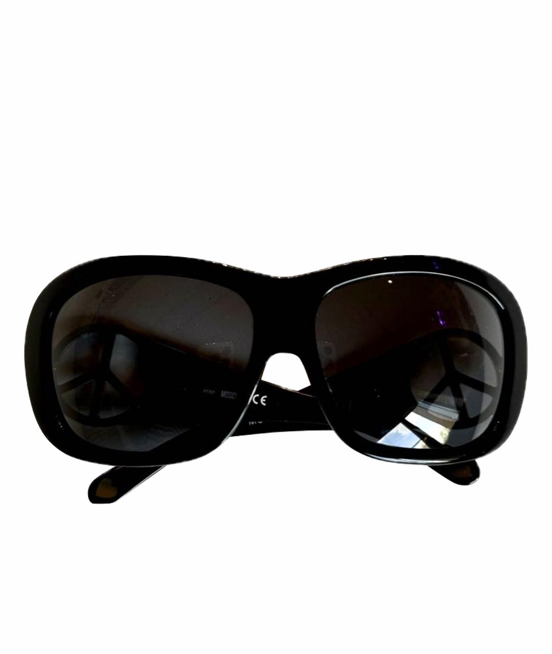 MOSCHINO Черные пластиковые солнцезащитные очки, фото 1