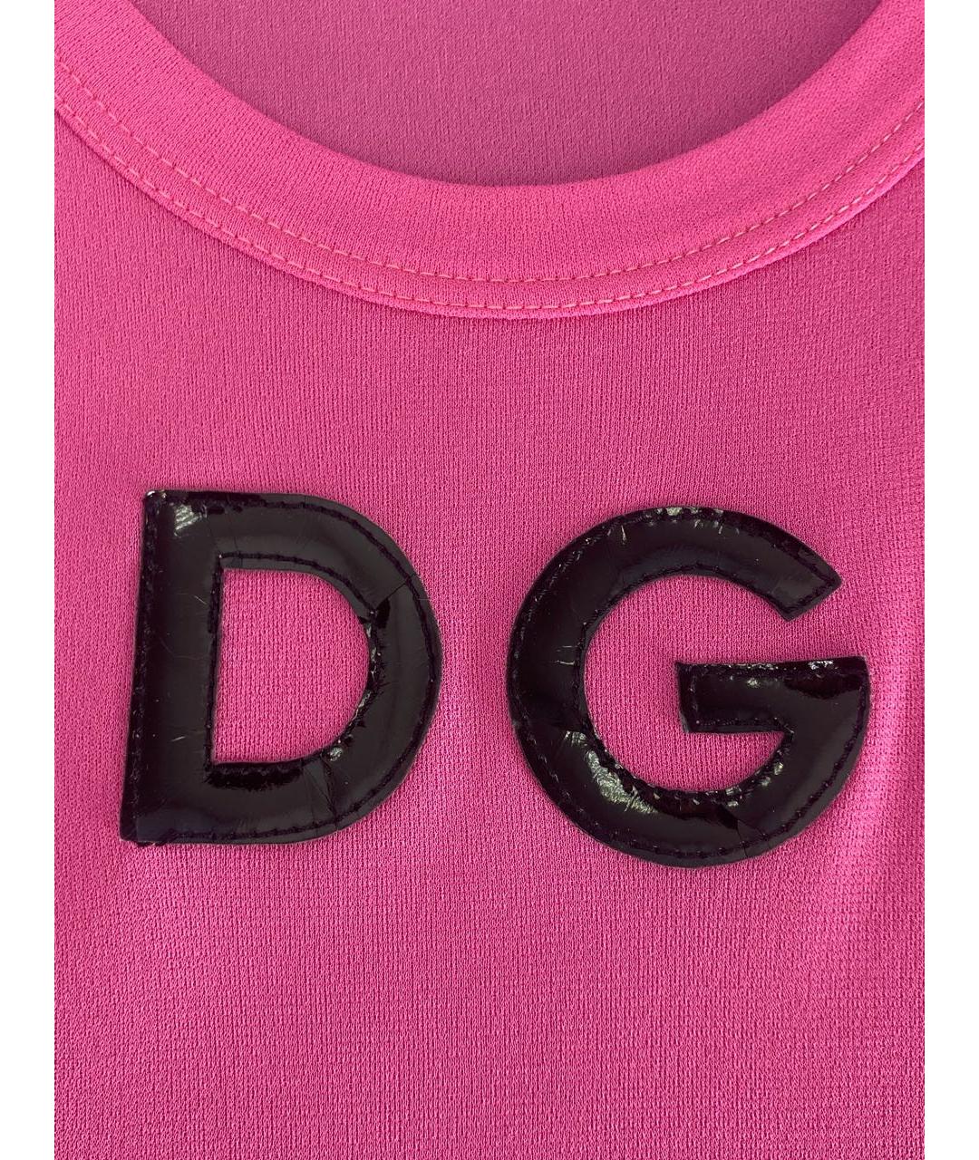 DOLCE&GABBANA Розовая вискозная майка, фото 4