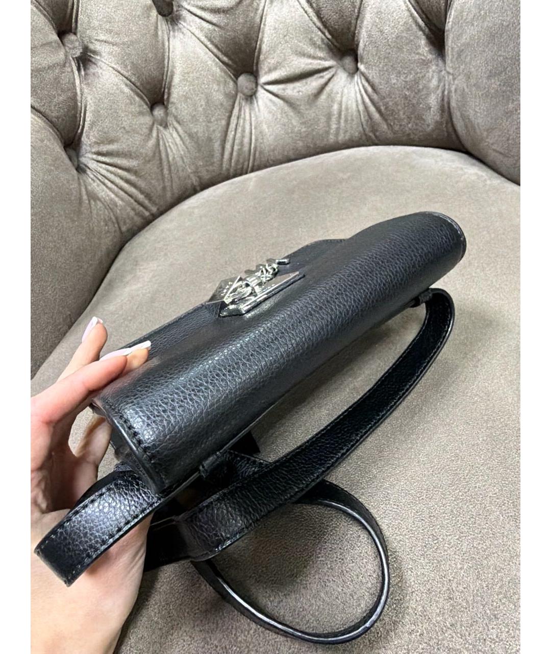 DKNY Черная кожаная поясная сумка, фото 6