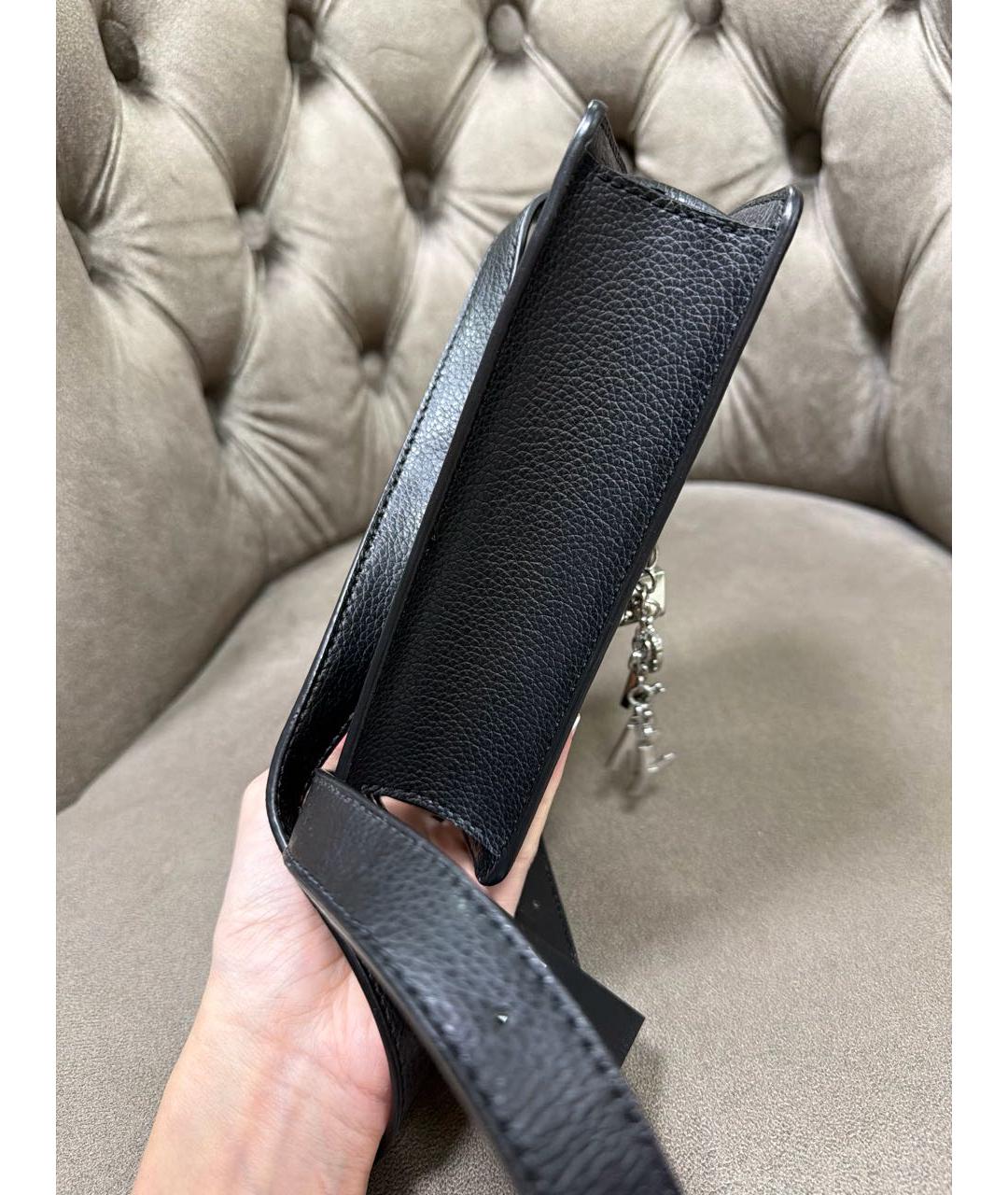 DKNY Черная кожаная поясная сумка, фото 4