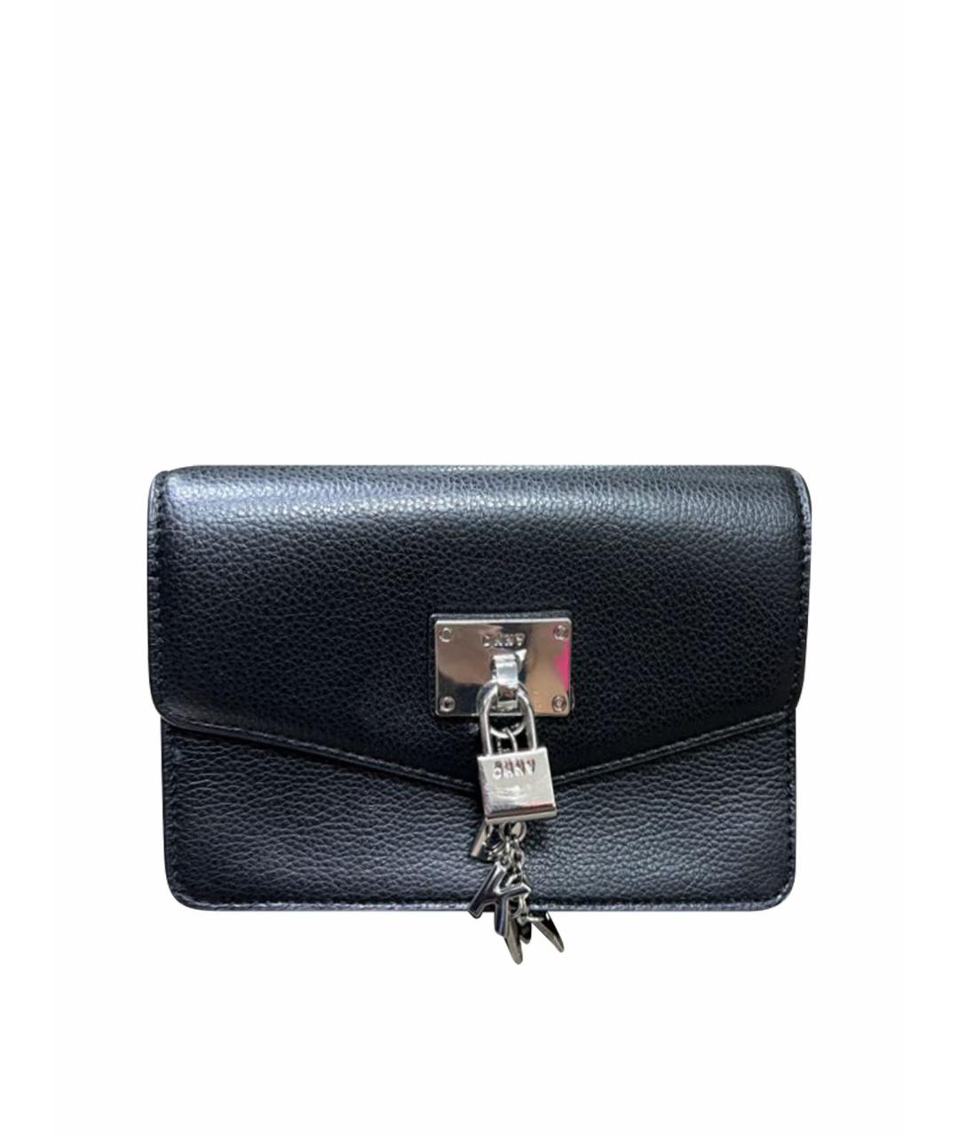 DKNY Черная кожаная поясная сумка, фото 1