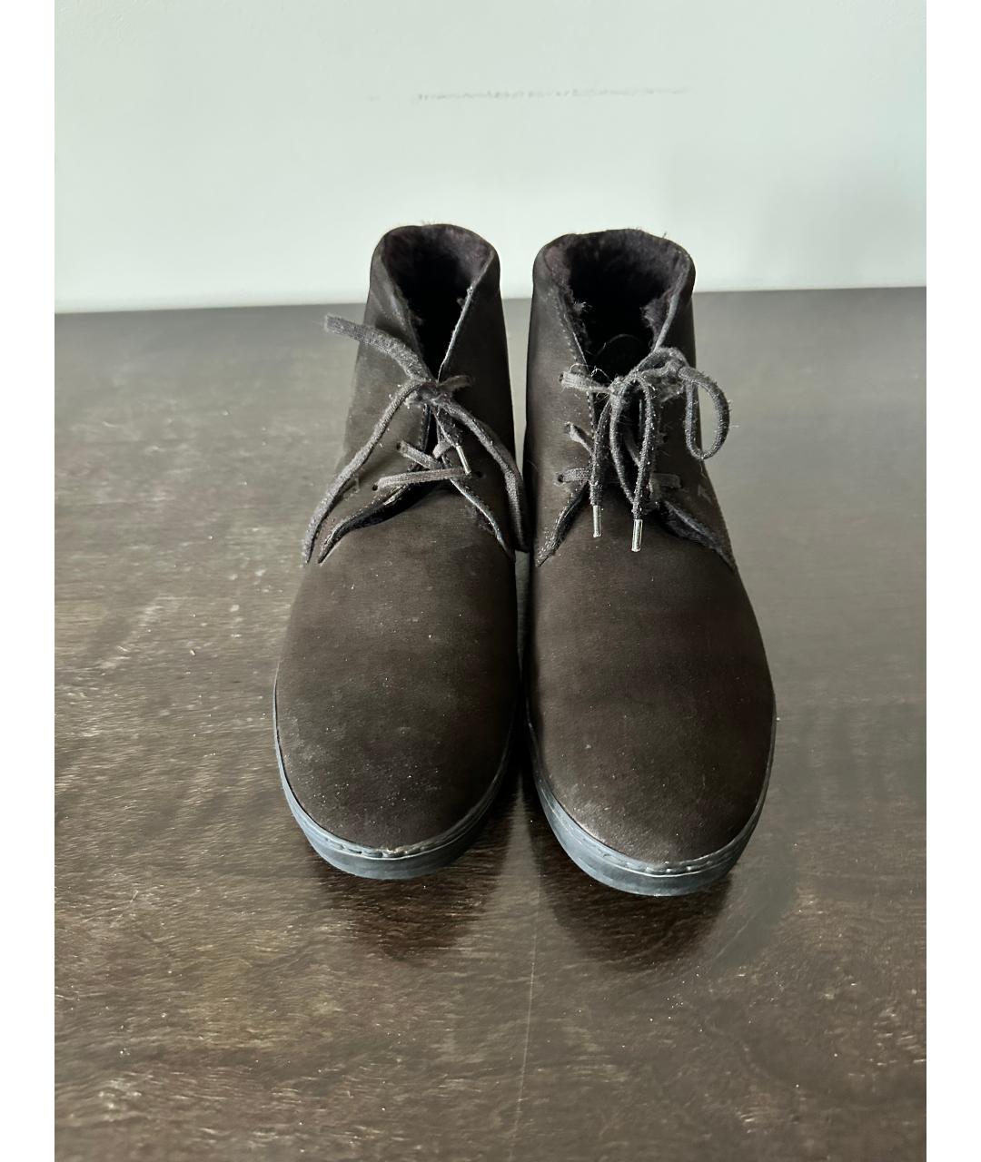 TOD'S Коричневые замшевые высокие ботинки, фото 2