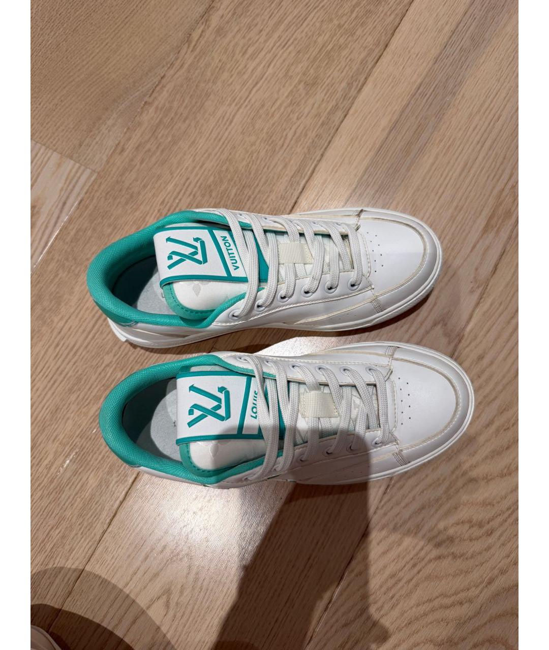 LOUIS VUITTON Зеленые кожаные кроссовки, фото 3