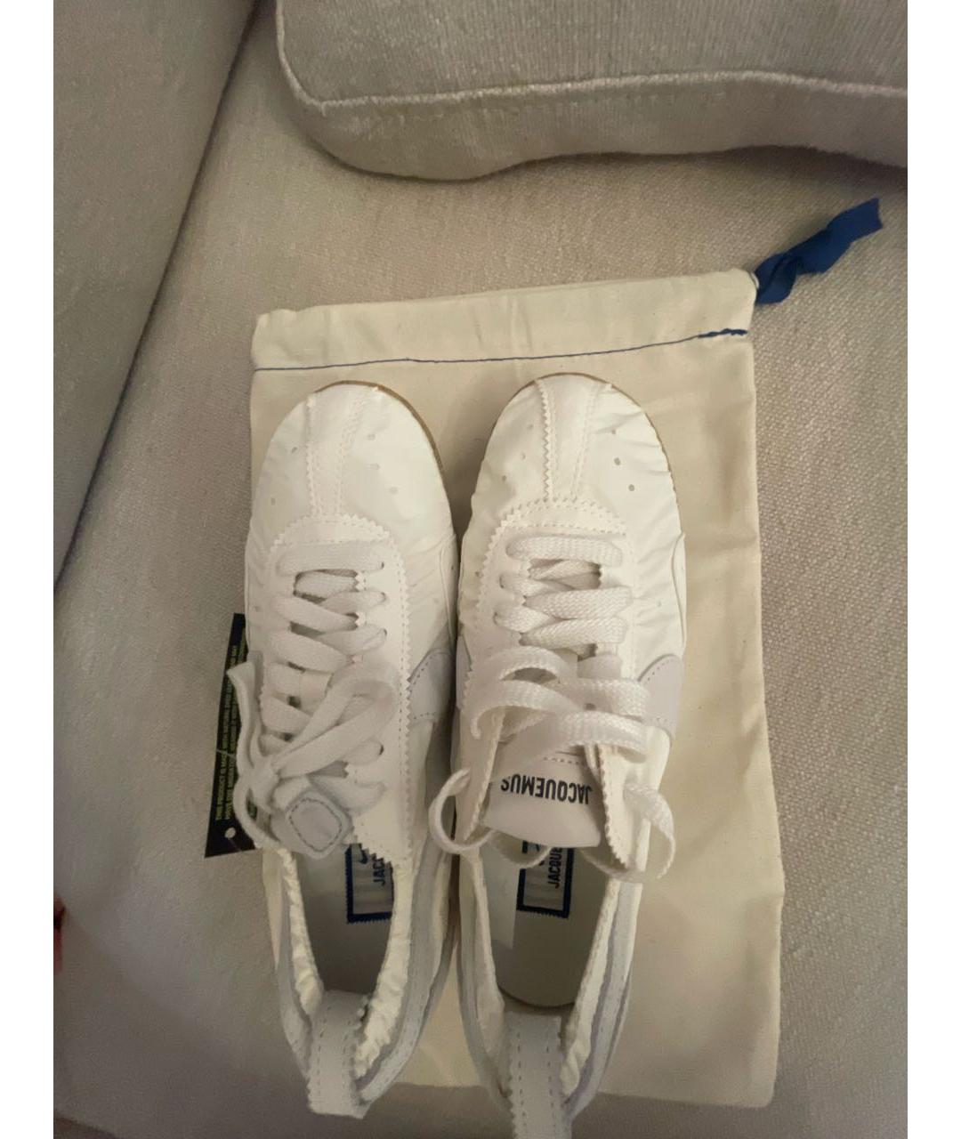 JACQUEMUS Белые текстильные кроссовки, фото 3