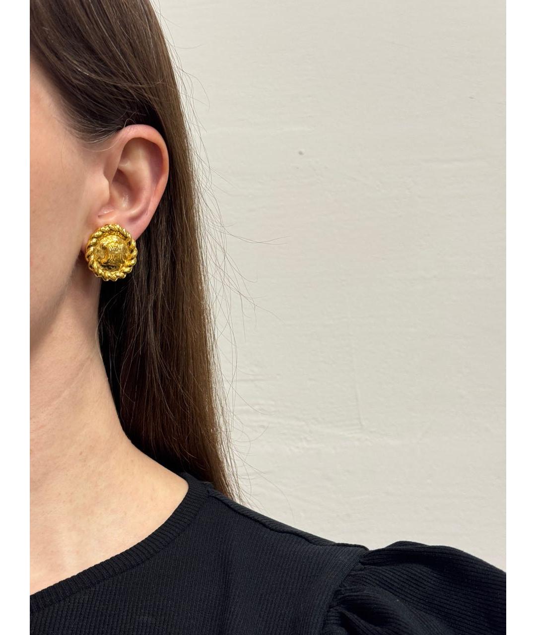 CELINE Золотые позолоченные клипсы, фото 6