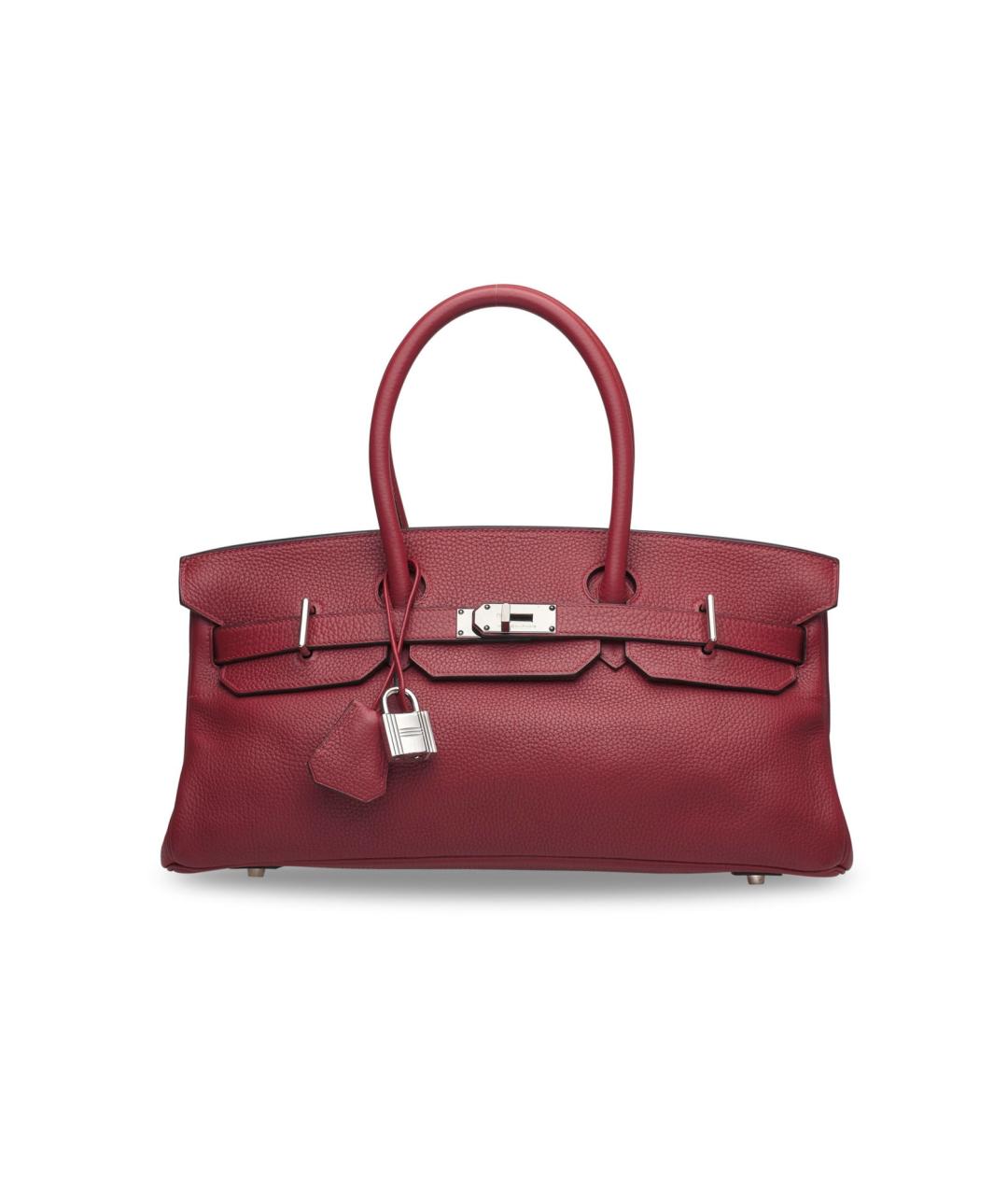HERMES Бордовая кожаная сумка через плечо, фото 6