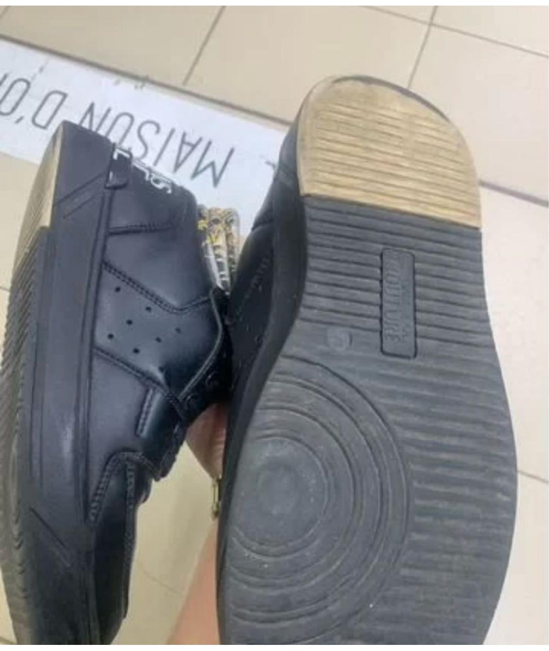 VERSACE COLLECTION Черные кожаные ботинки, фото 3