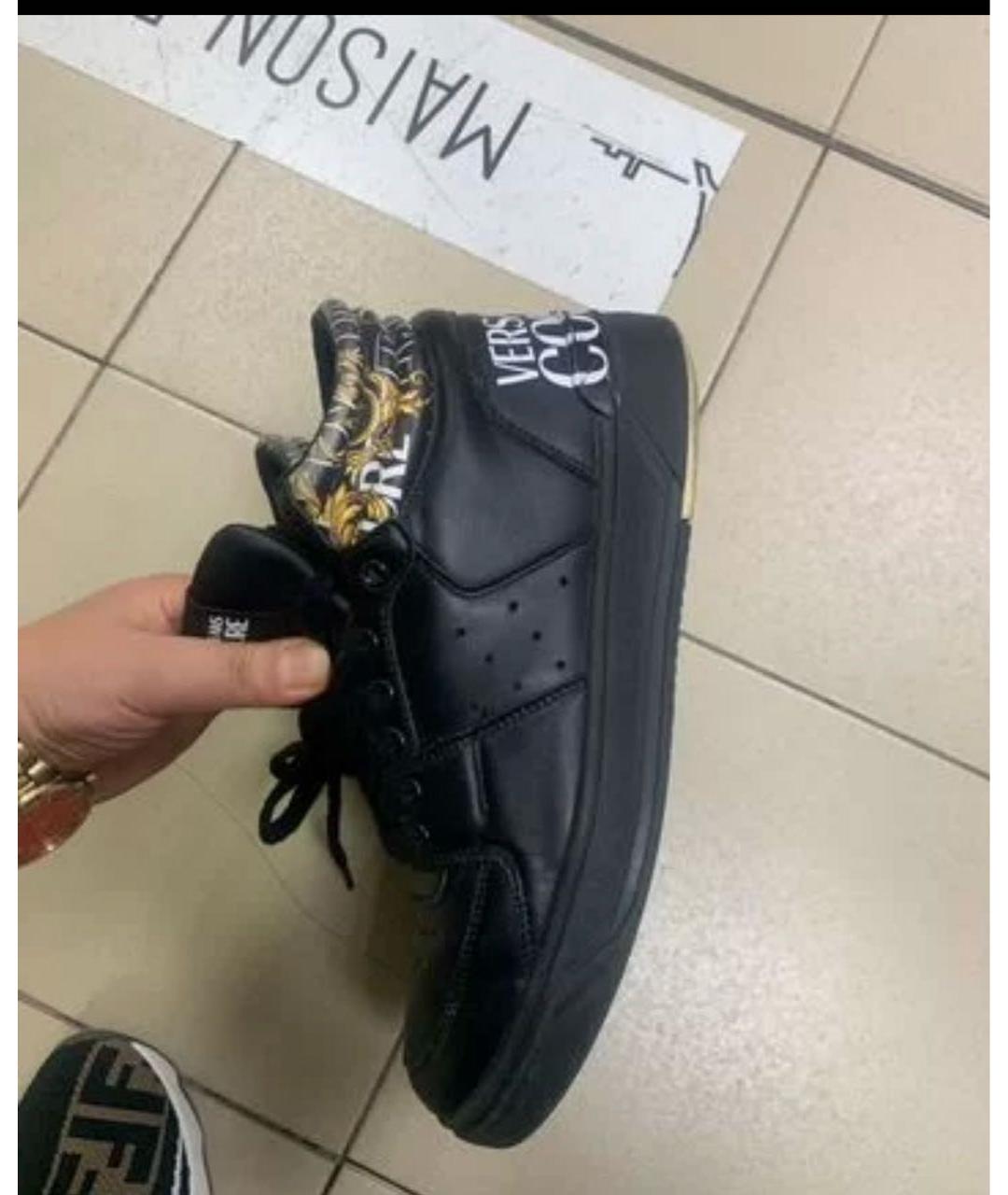 VERSACE COLLECTION Черные кожаные ботинки, фото 4