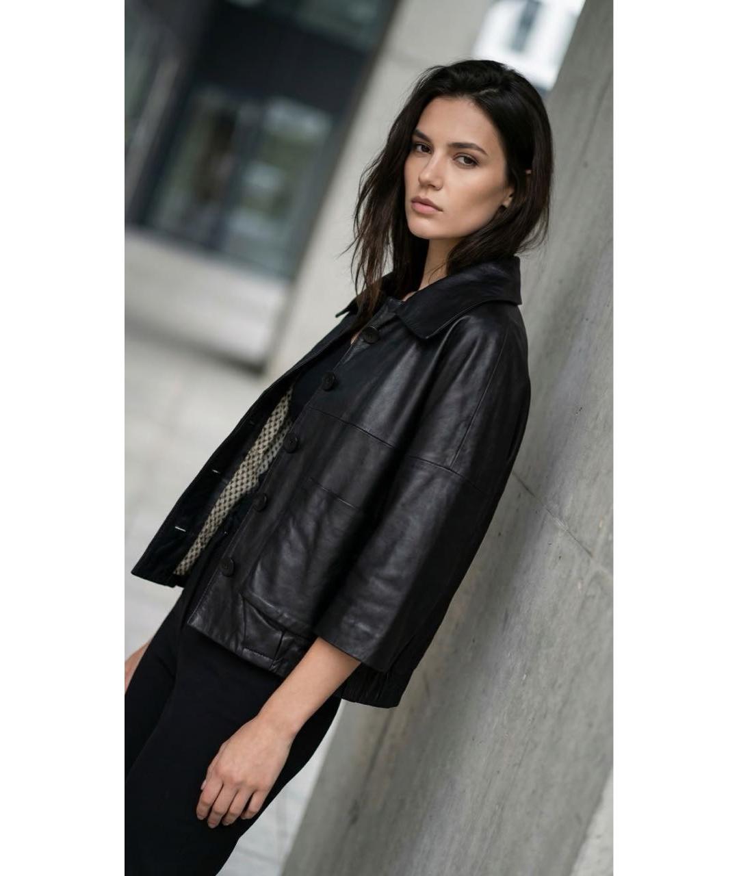 120% LINO Коричневая кожаная куртка, фото 2