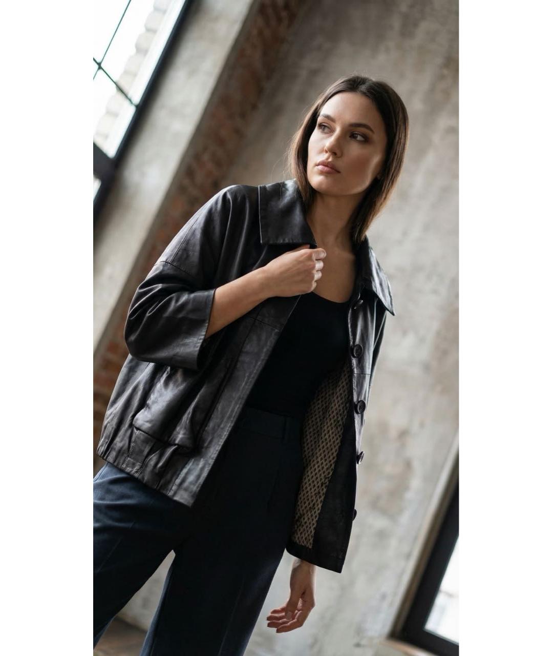 120% LINO Коричневая кожаная куртка, фото 9