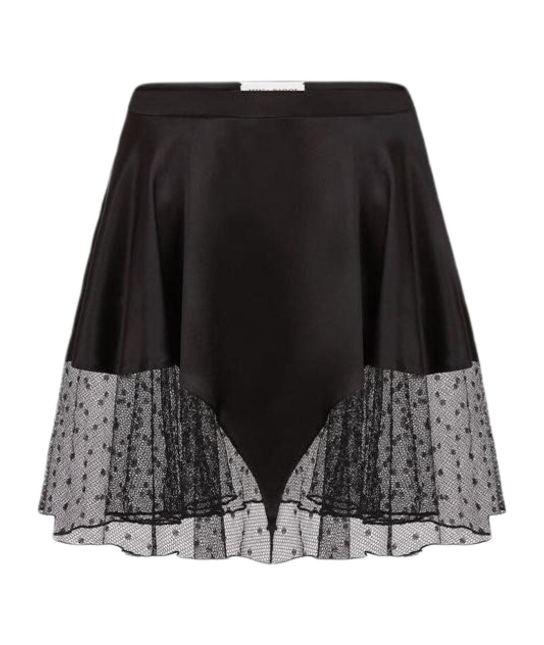 NINA RICCI Черная вискозная юбка мини, фото 1