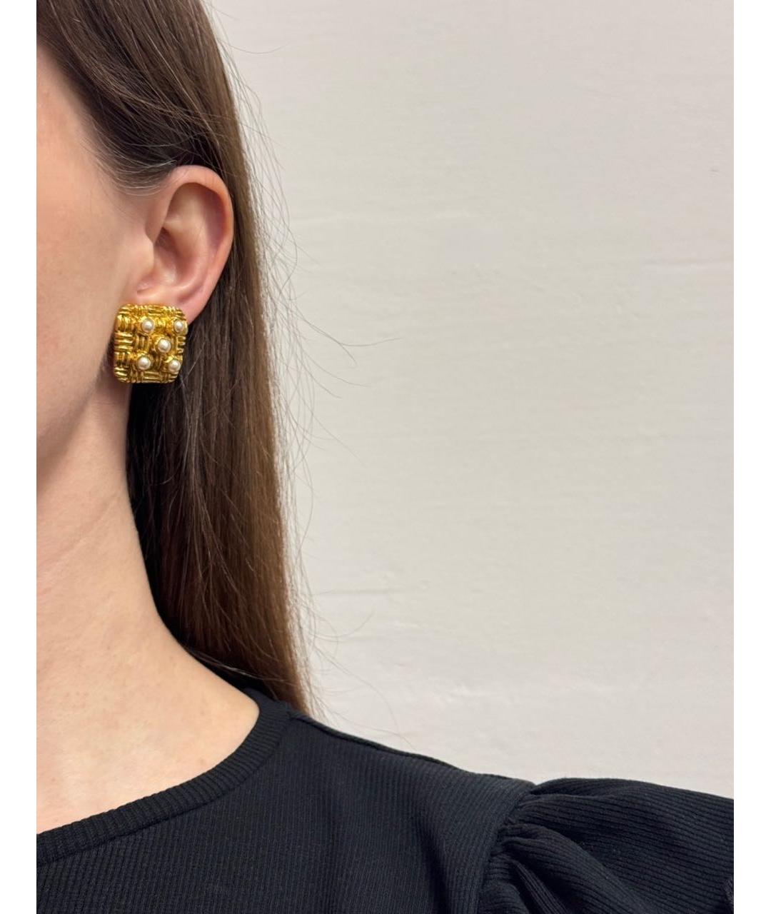 CHANEL Золотые позолоченные клипсы, фото 7