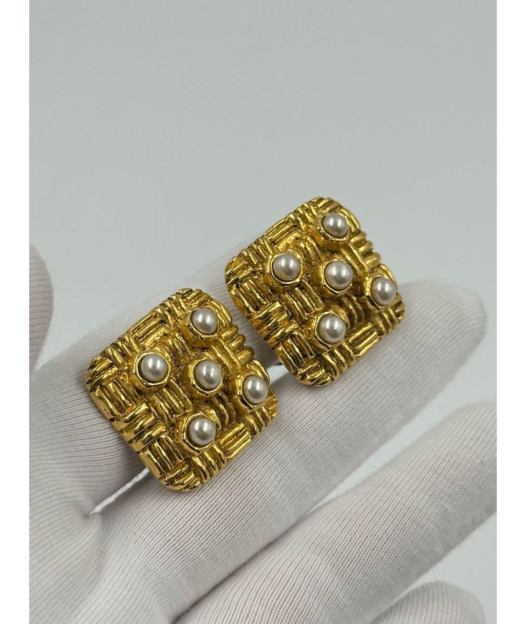 CHANEL Золотые позолоченные клипсы, фото 6