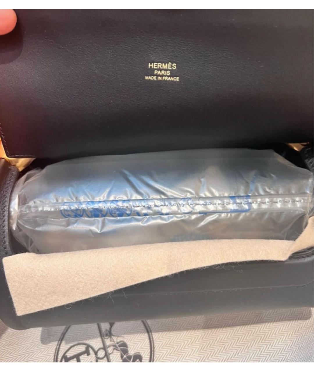 HERMES Черный кожаный рюкзак, фото 3