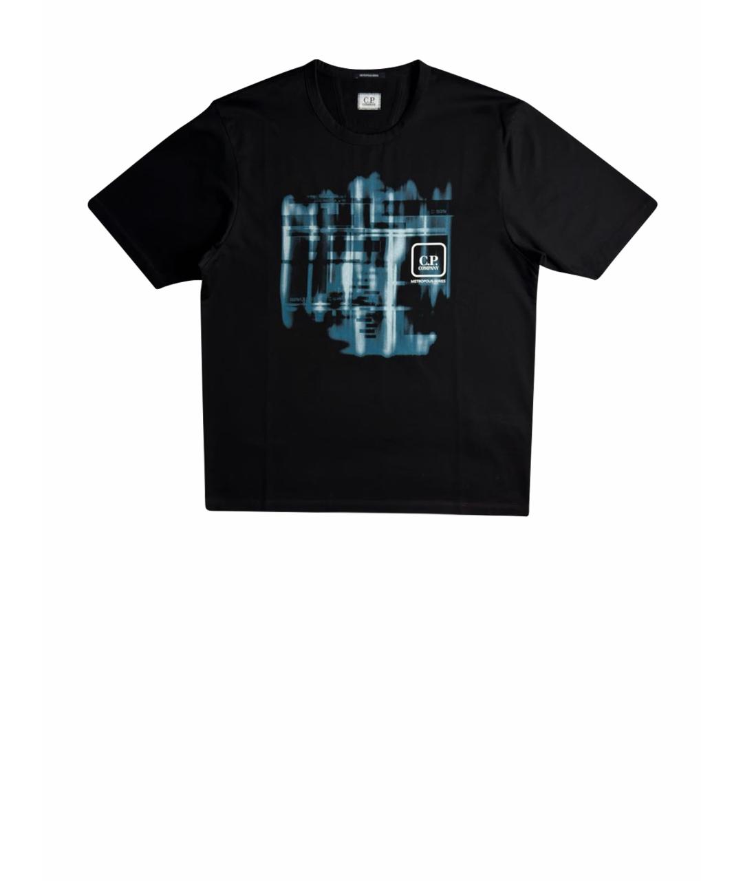 CP COMPANY Черная хлопковая футболка, фото 1