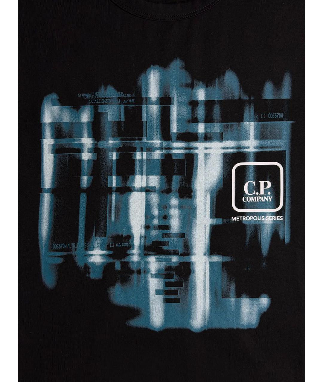 CP COMPANY Черная хлопковая футболка, фото 4